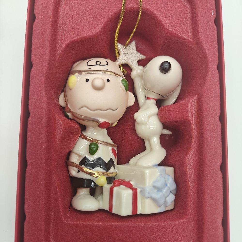 Lenox Peanuts You're a Christmas Tree Charlie Brown Snoopy Ornament 4 in 897221 - Picture 2 of 7
